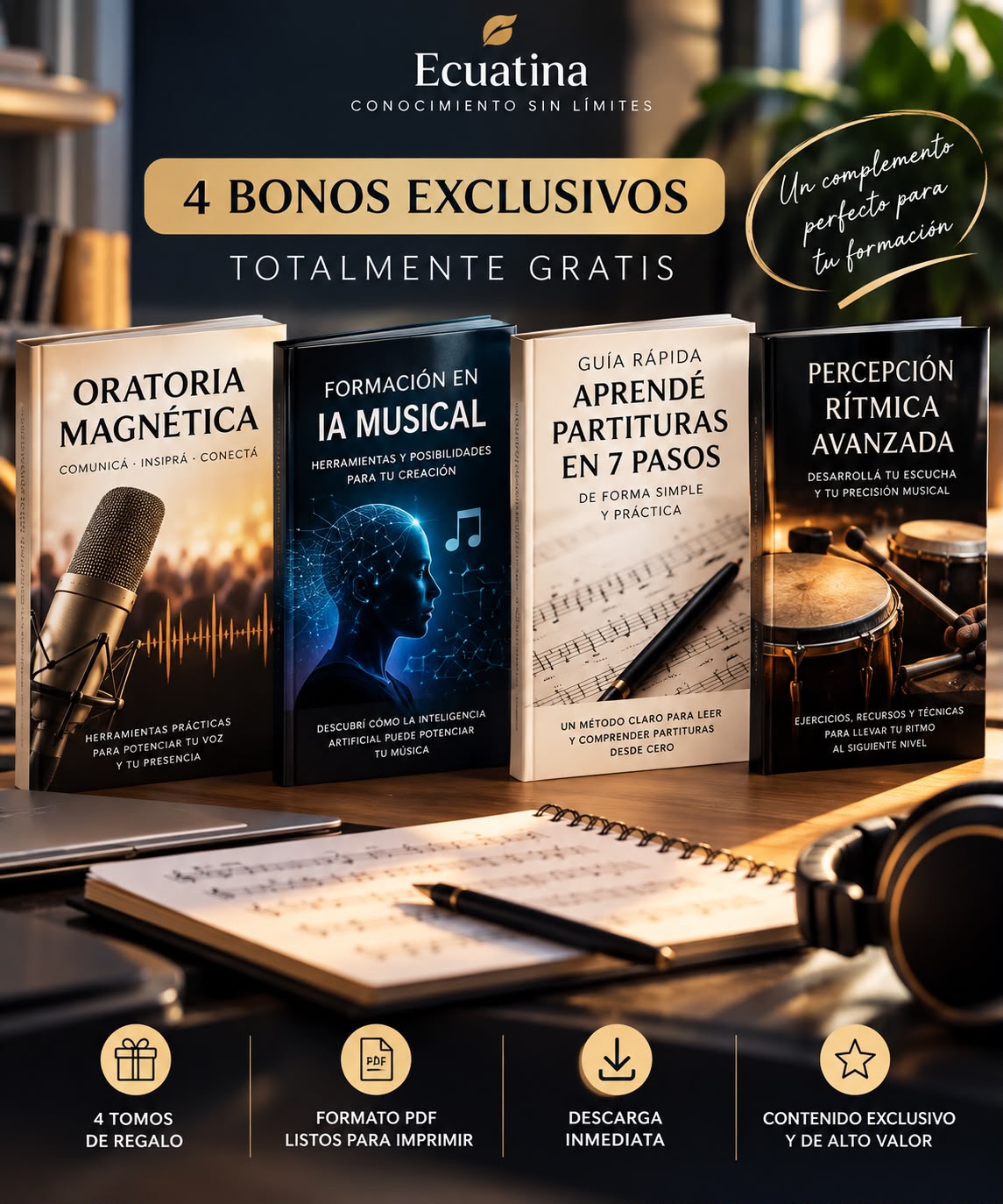 400 CLASES DE CANTO EN PDF + 4 BONOS EXCLUSIVOS GRATIS